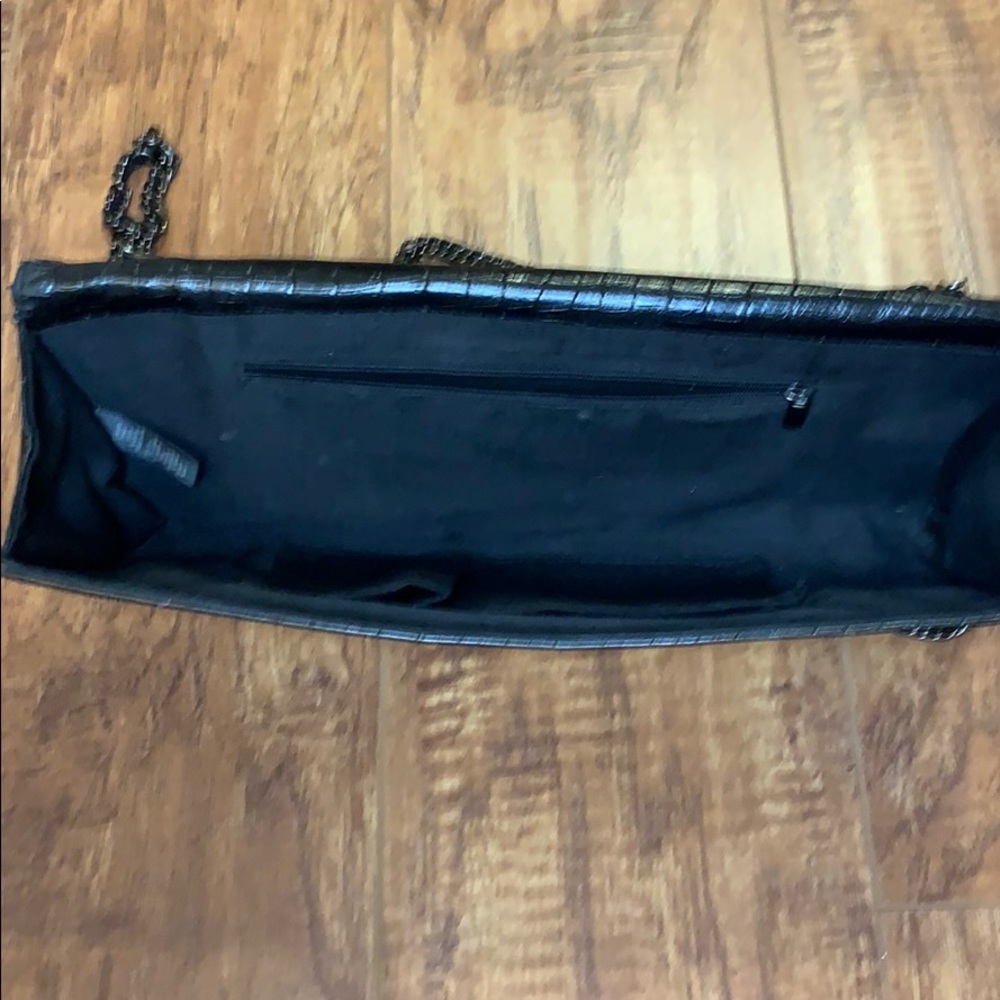 Forever 21 | Black faux croc gunmetal stud purse - Picture 7 of 14